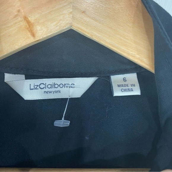 Liz Claiborne New York Cargo Utility Button Full Zip Up Vest Black Size 6 (NWOT) - Picture 4 of 7